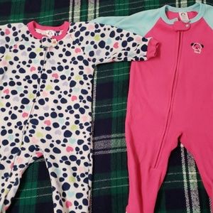 2 18m Gerber footed pajamas